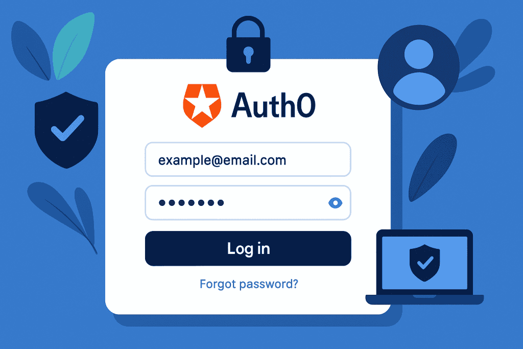 auth0 platform login screen showcasing secure identity features