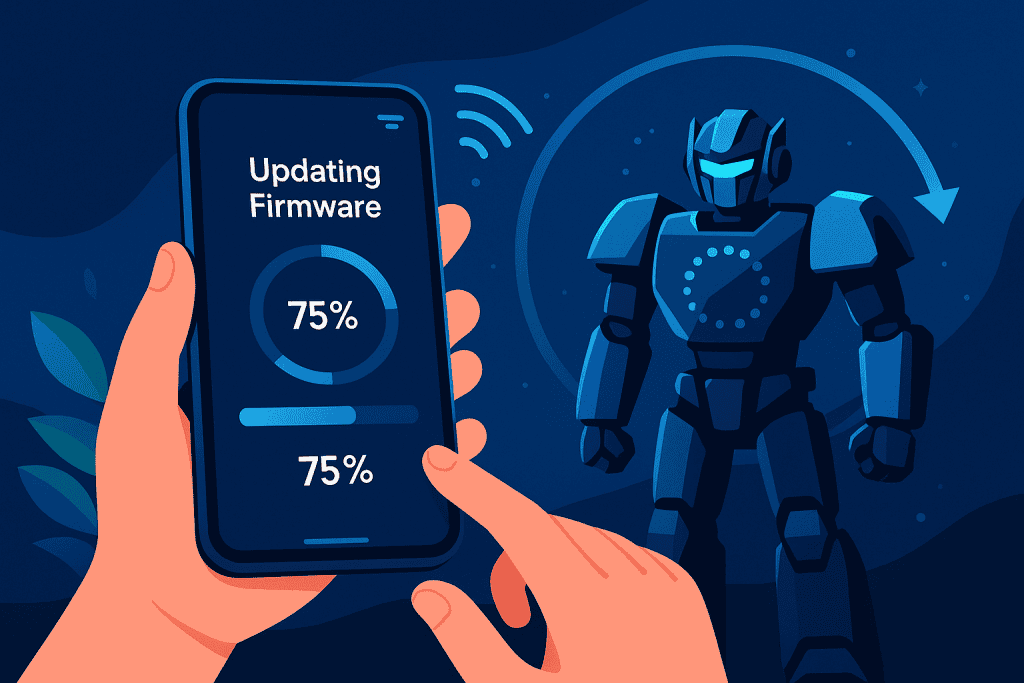 Updating transformer firmware via mobile app
