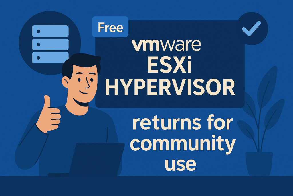 Free VMware ESXi hypervisor returns for community use