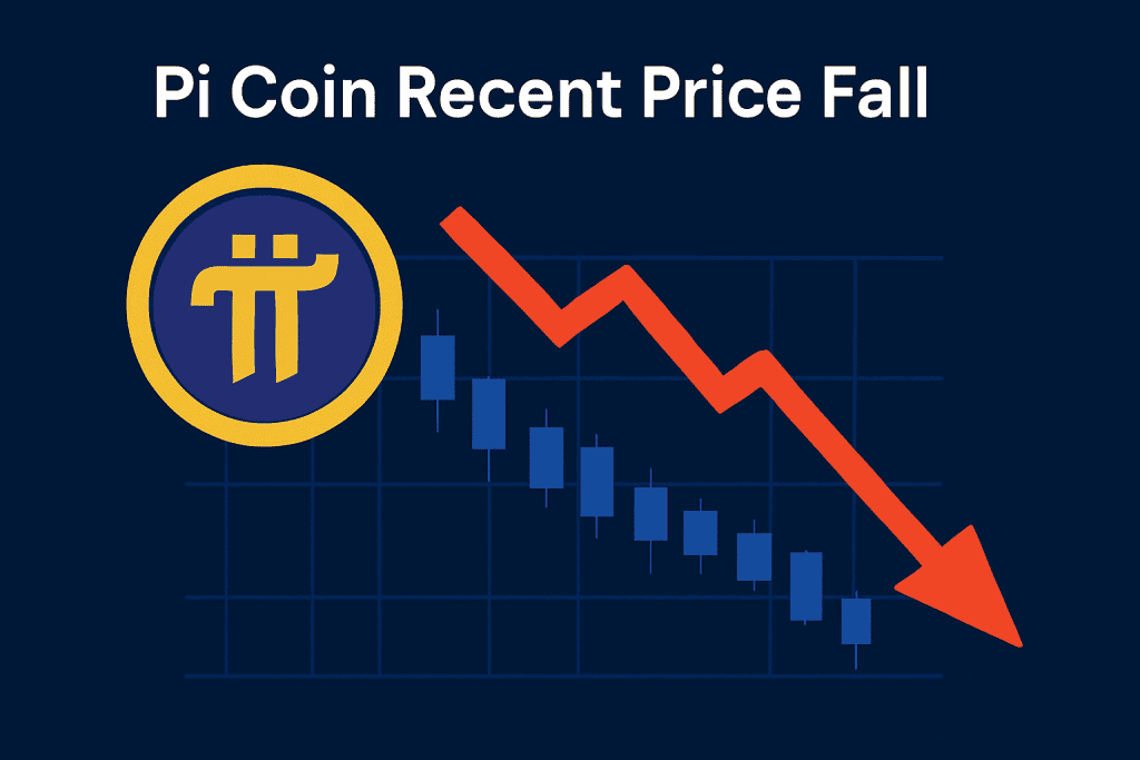 Chart showing Pi Coin's recent price fall