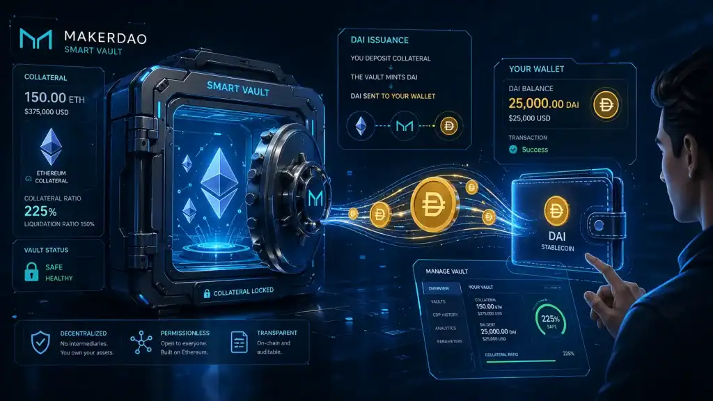 MakerDAO smart vault illustration