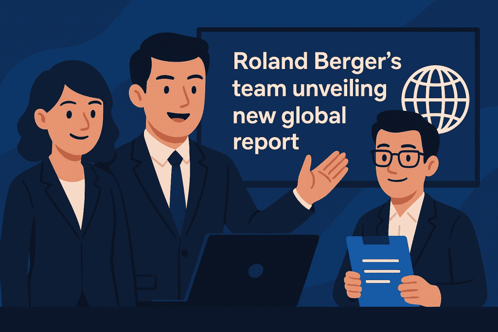 Roland Berger’s team unveiling new global report.