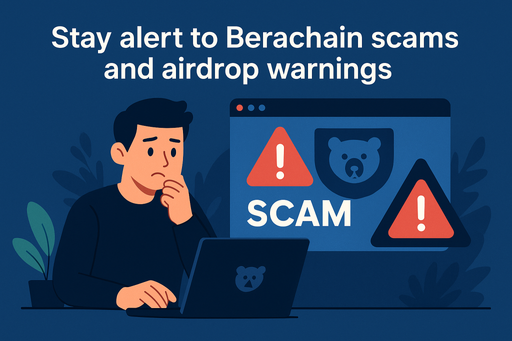 User warned about Berachain scams and fake airdrop alerts.