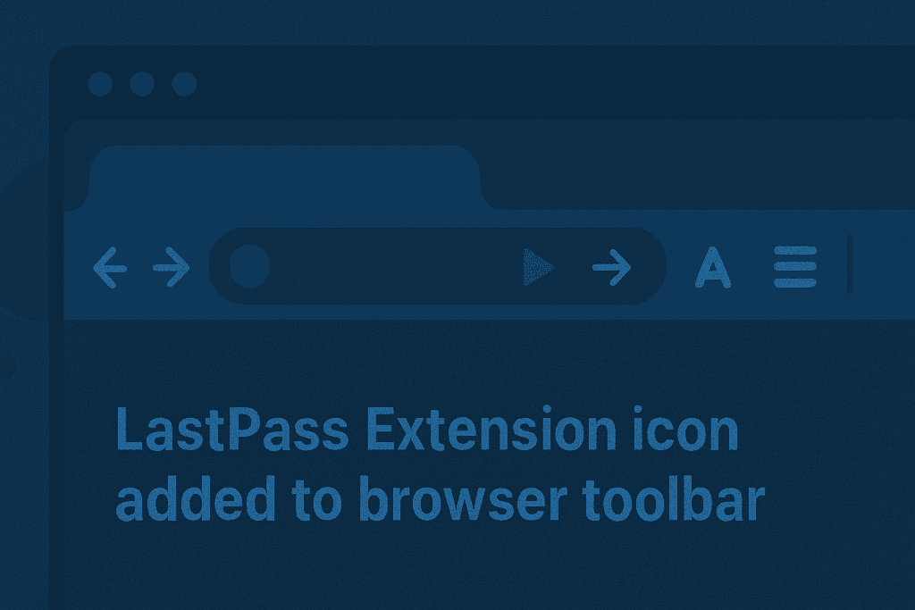 LastPass Extension icon added to browser toolbar
