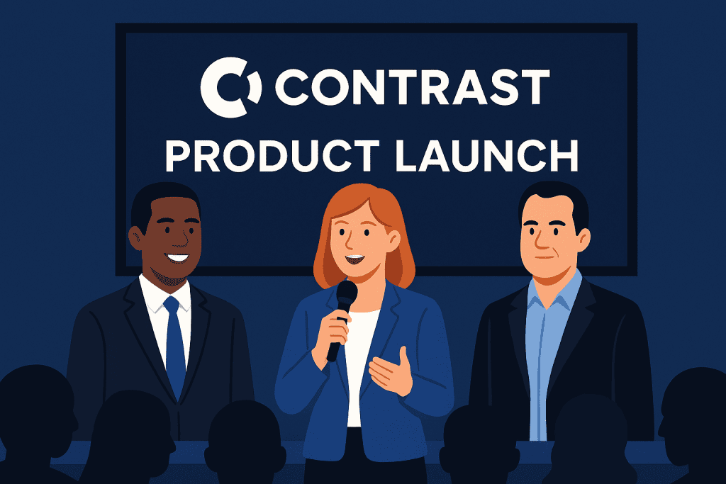 Contrast Security leadership team at product launch