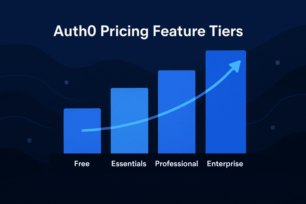 업데이트된 Auth0 가격 책정 기능 계층을 보여주는 차트