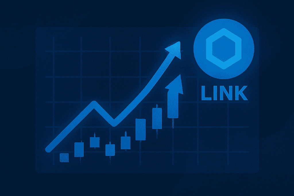 LINK token chart surging on bullish momentum