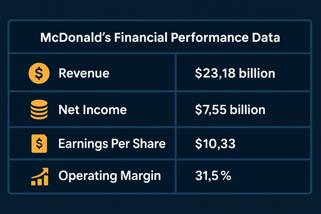 McDonald’s financial performance data.