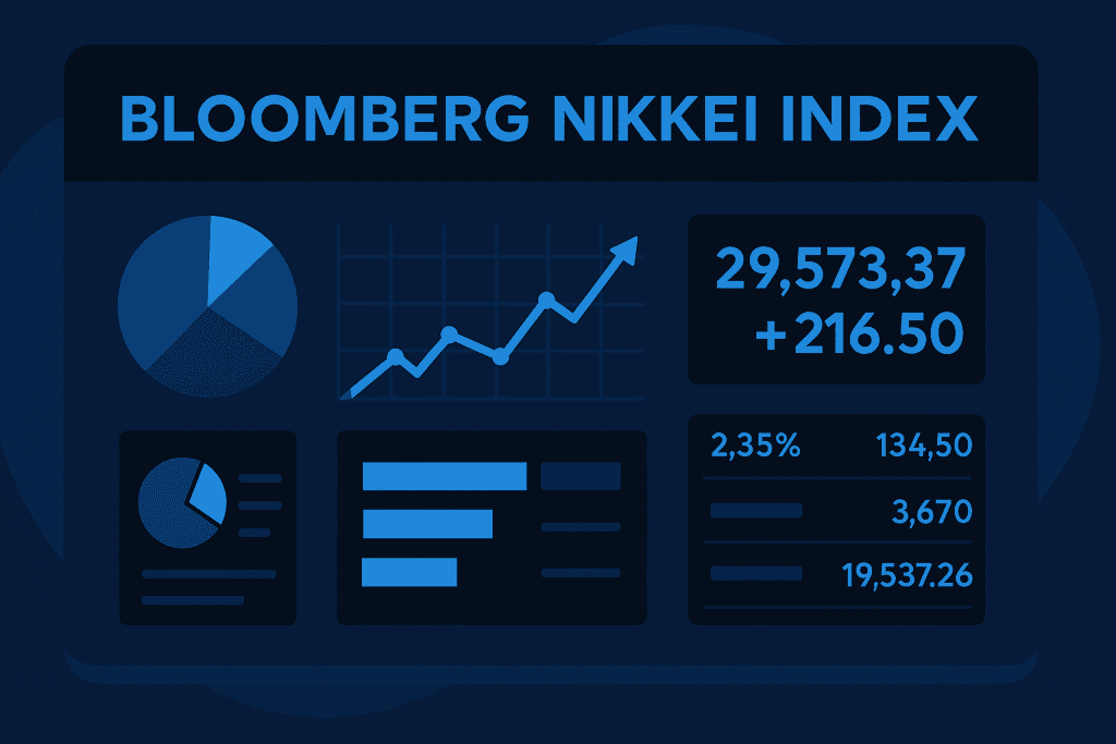 Bloomberg Nikkei Index screen with financial data