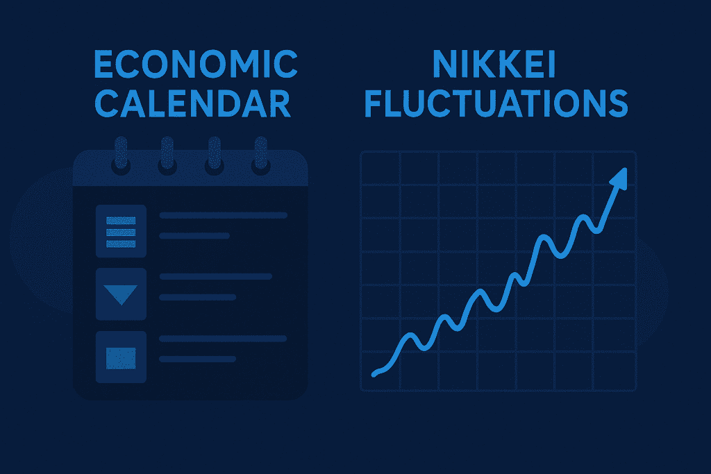 Economic calendar aligned with Nikkei fluctuations