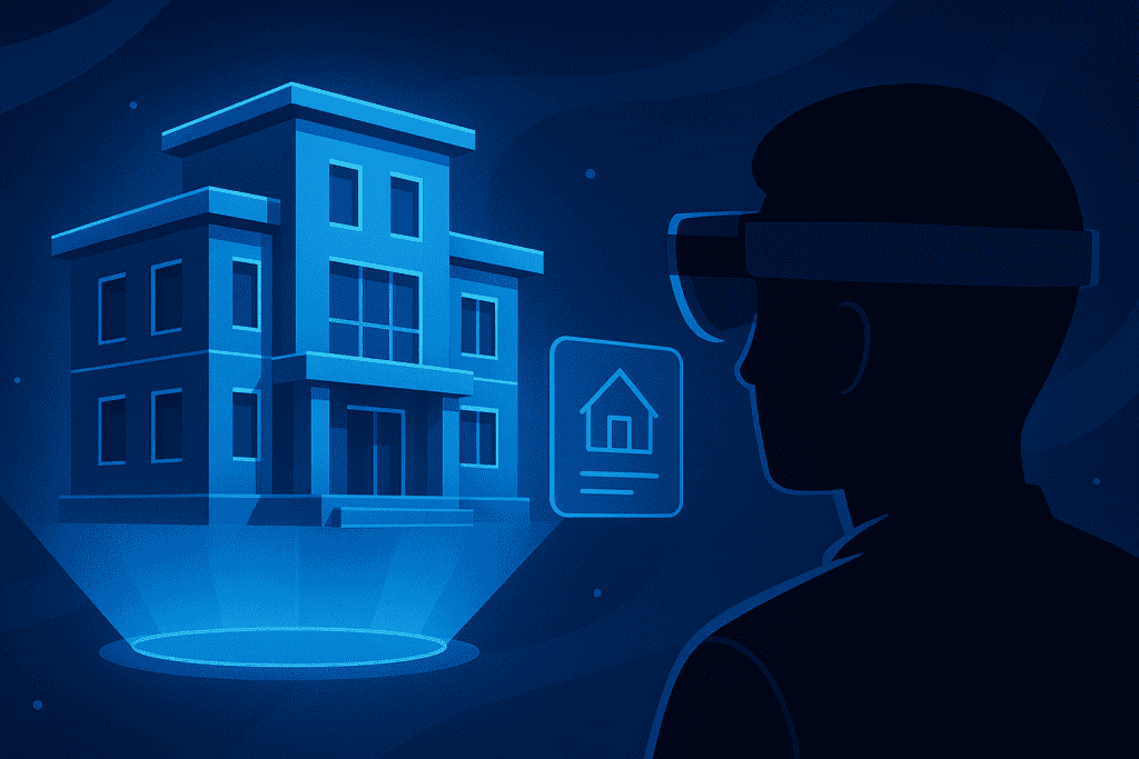 Virtual architecture model viewed using HoloLens.