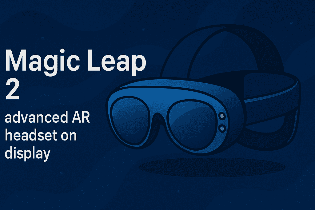 Magic Leap 2 advanced AR headset on display.