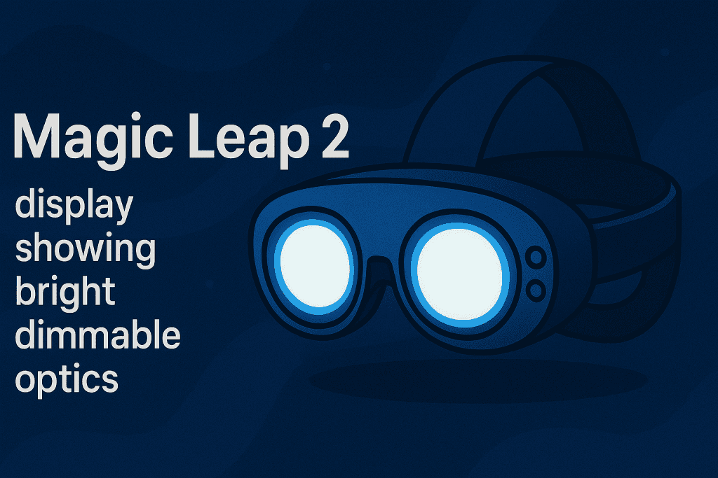Magic Leap 2 display showing bright dimmable optics.