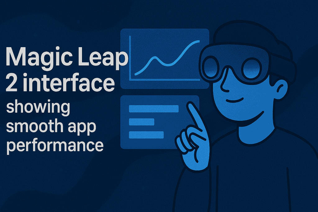 Magic Leap 2 interface showing smooth app performance.