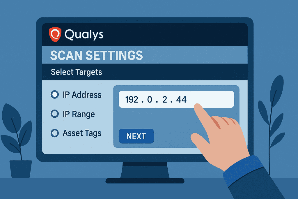 Qualys scan settings showing target selection options
