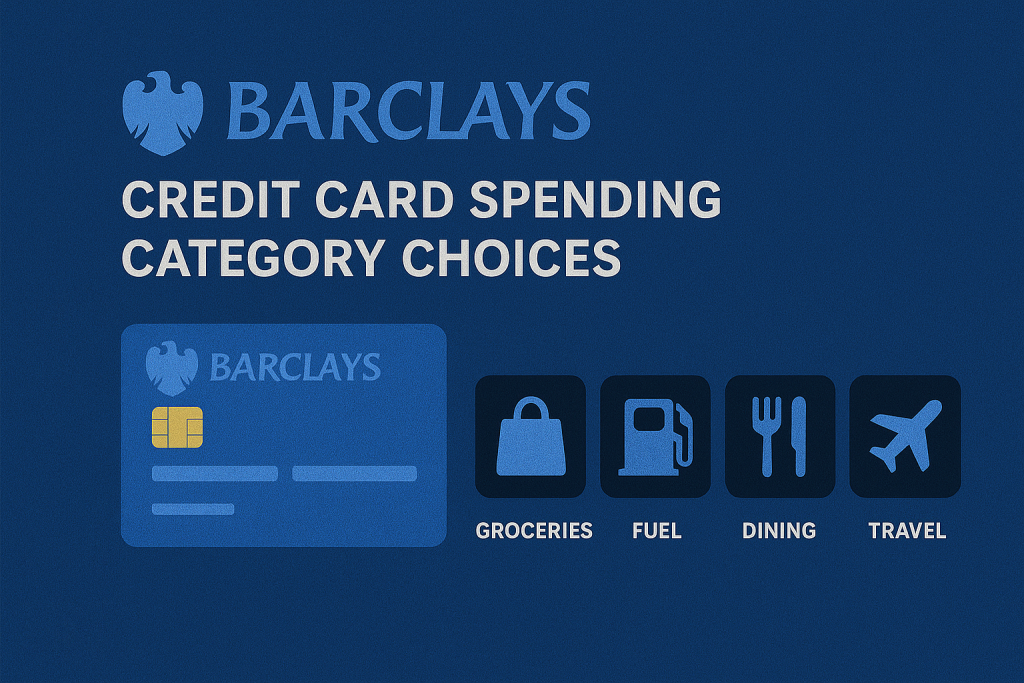 barclays credit card spending category choices