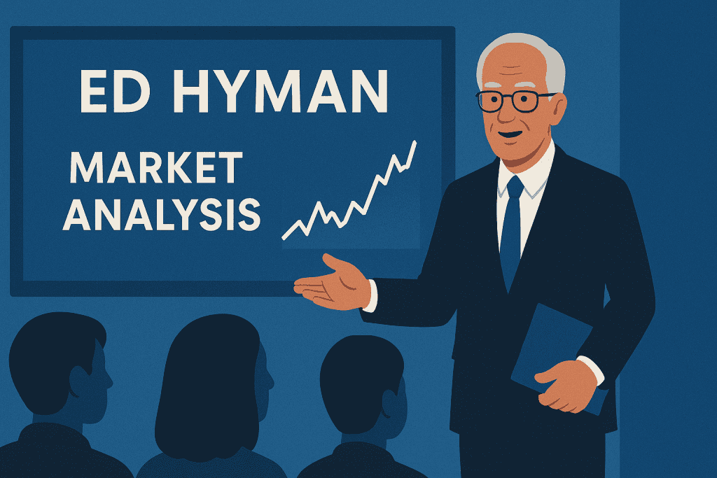 Ed Hyman presenting market analysis