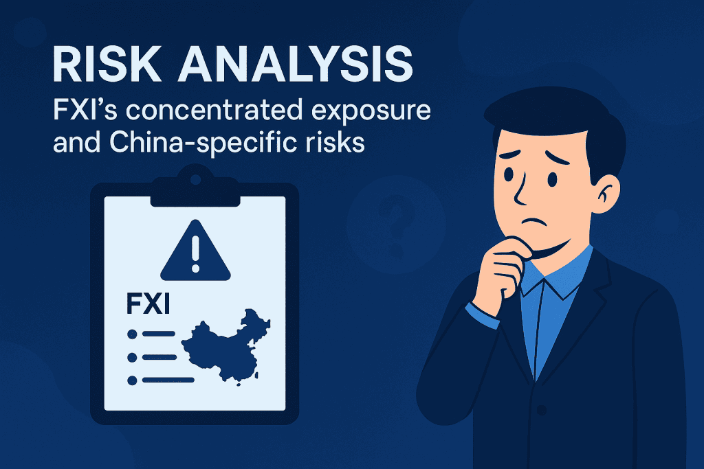 Risk analysis highlights FXI’s concentrated exposure and China-specific risks.