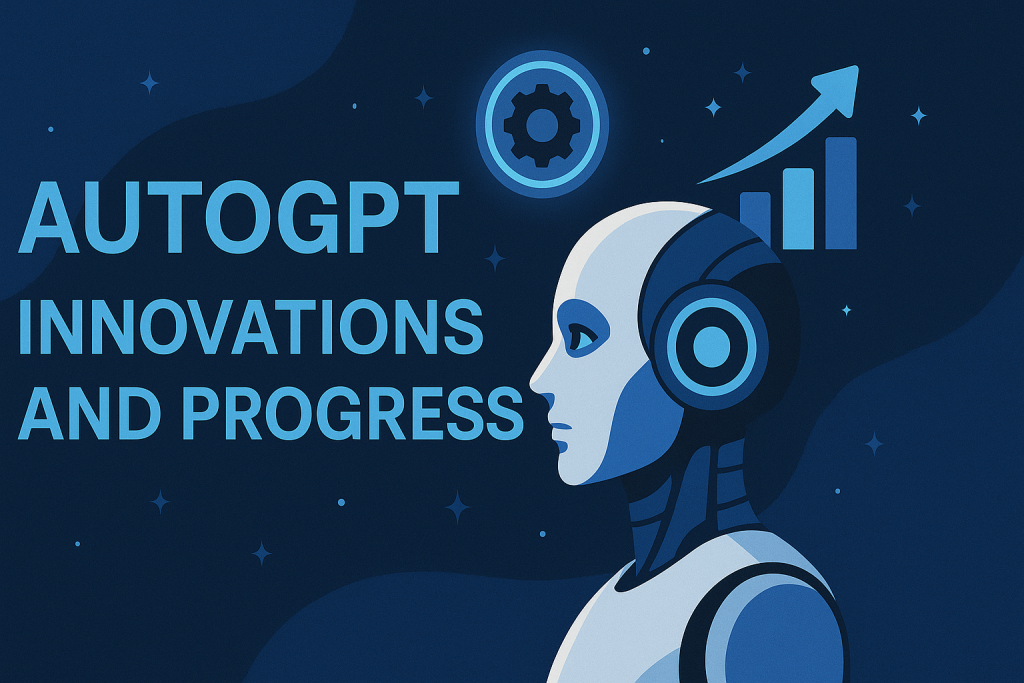 Futuristic visual representing autogpt innovations and progress