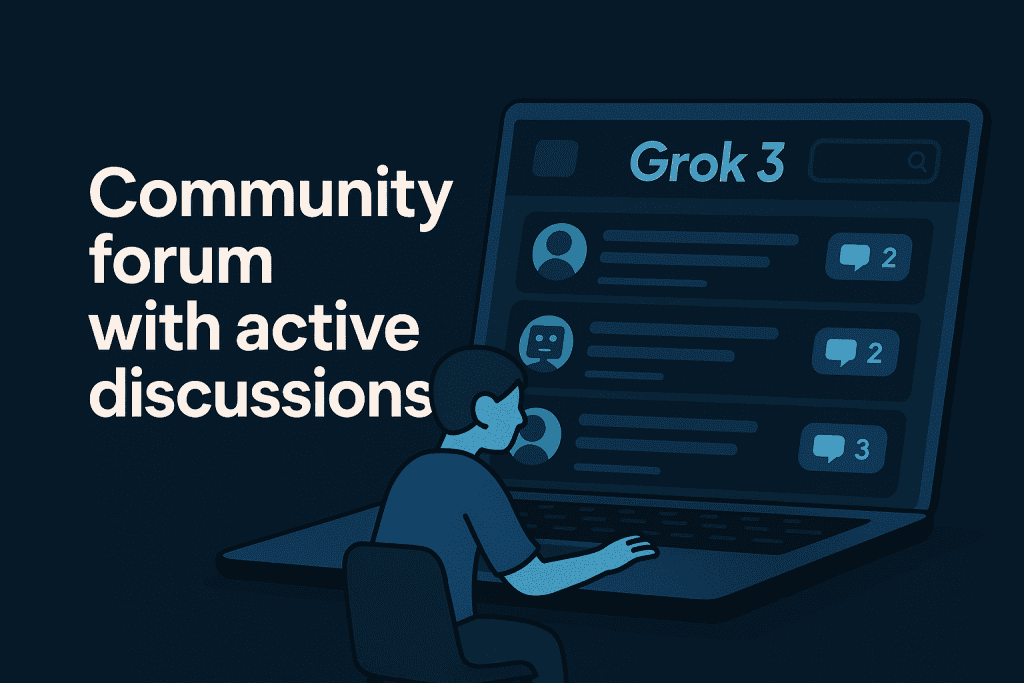 Grok 3 community forum with active discussions.