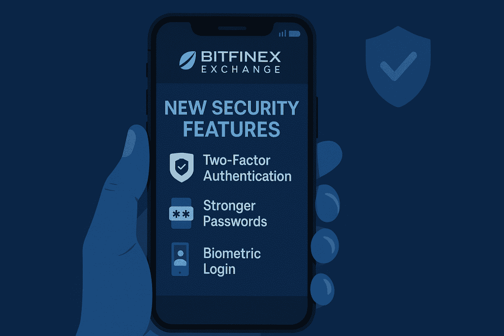 Bitfinex Exchange mobile app displaying new security features