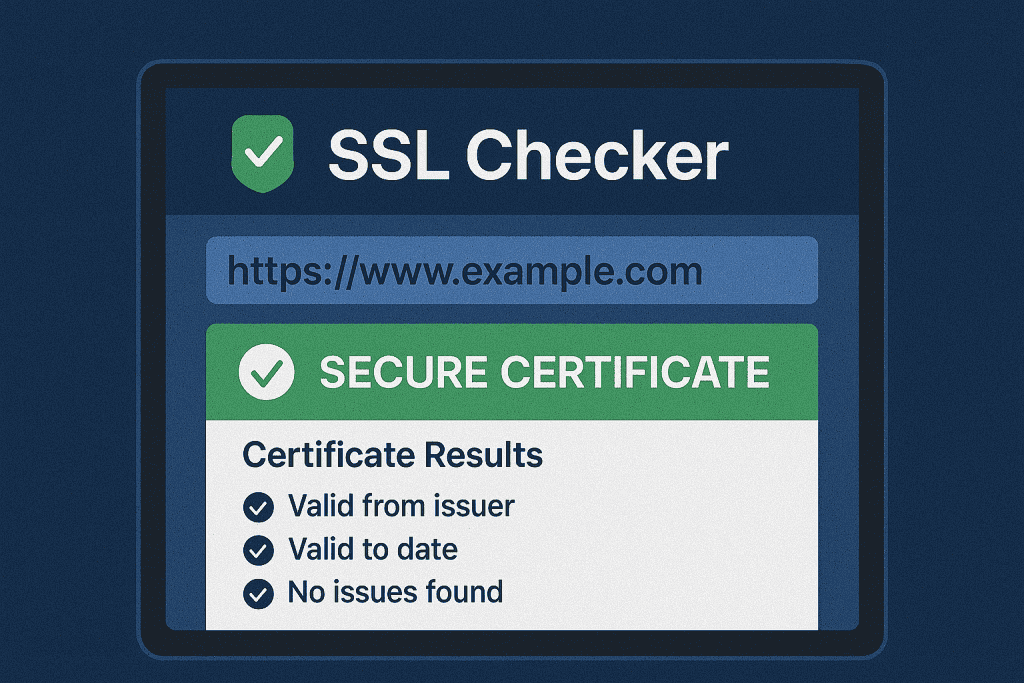Ssl Checker report showing certificate status and results