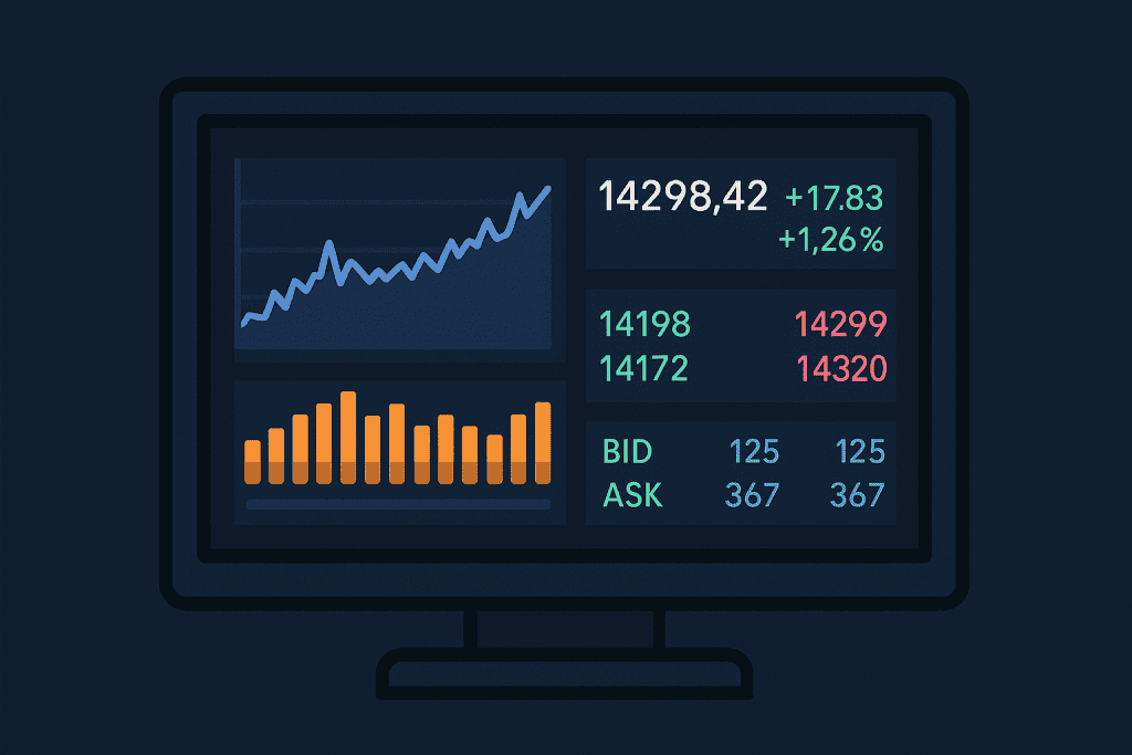 Bloomberg Terminal real-time market data screen