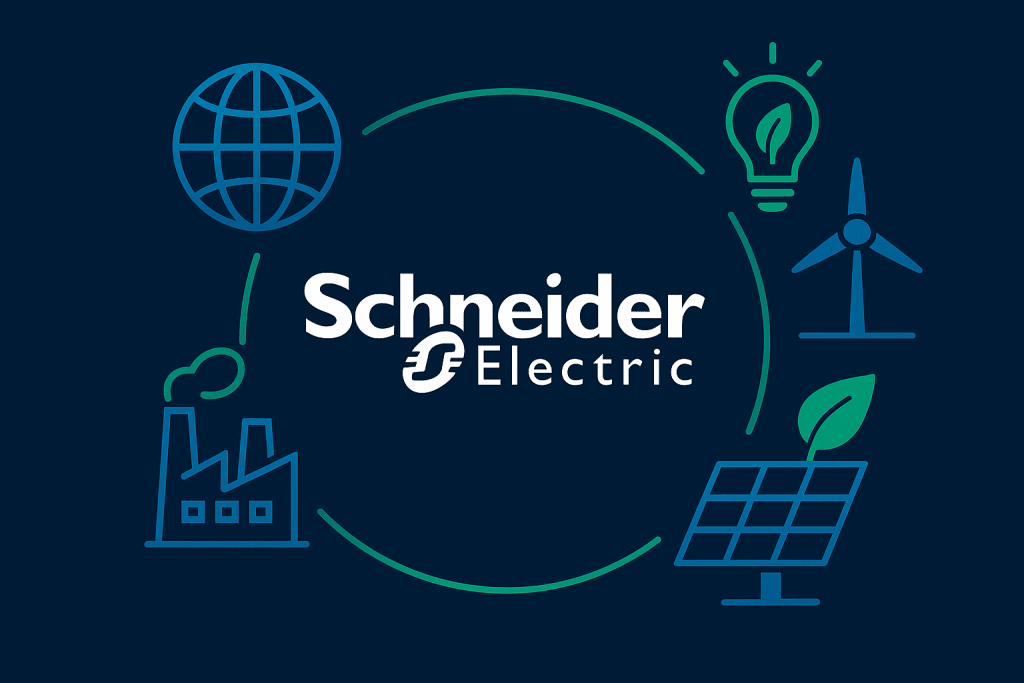 Schneider Electric global brand showing energy solutions and innovations.