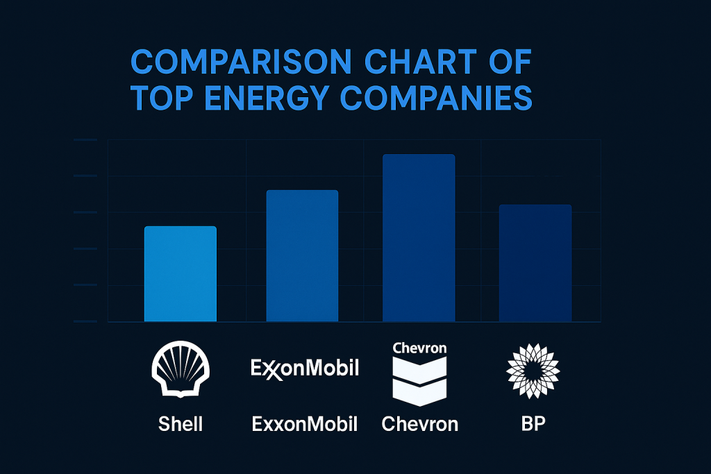Comparison chart of top energy companies.