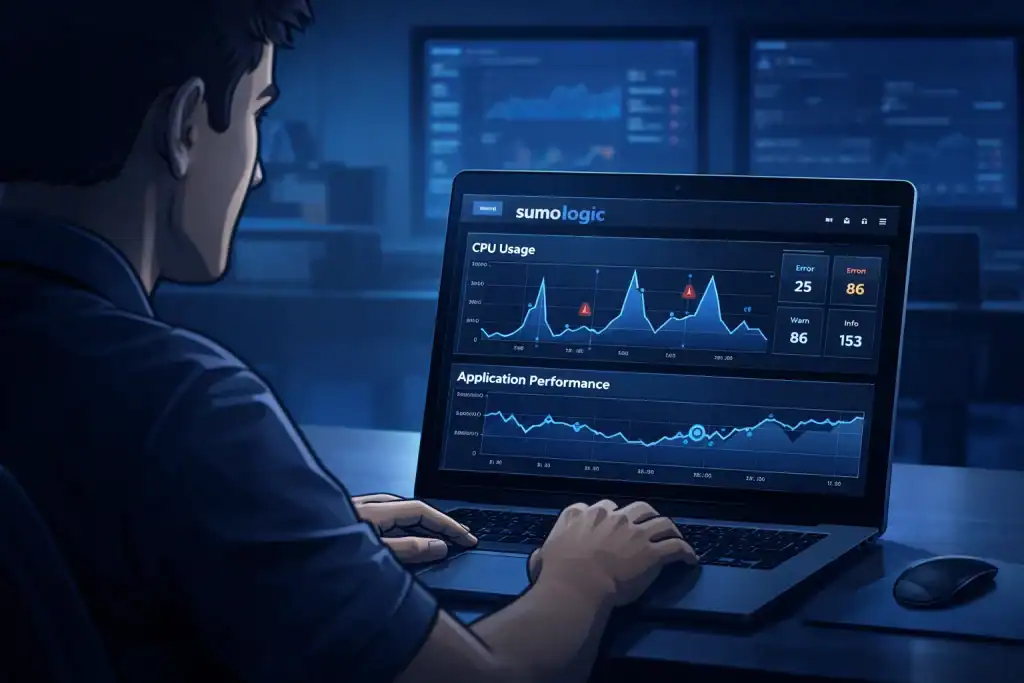DevOps engineer analyzing Sumo Logic
