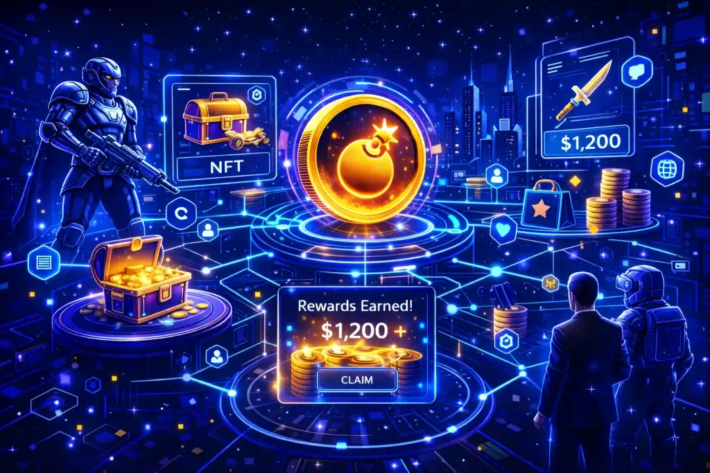Blast Crypto represented in a sci-fi gaming world with tradable NFT 