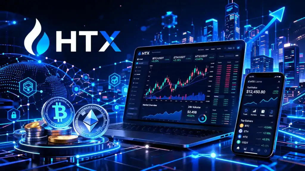 HTX trading concept with a professional investor