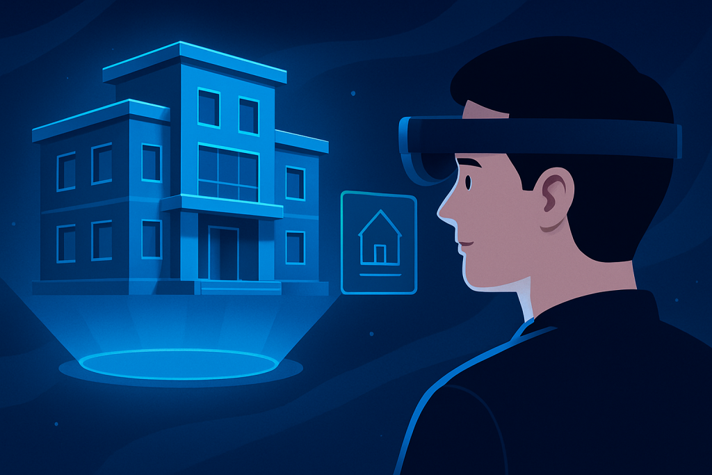 Virtual architecture model viewed using HoloLens.