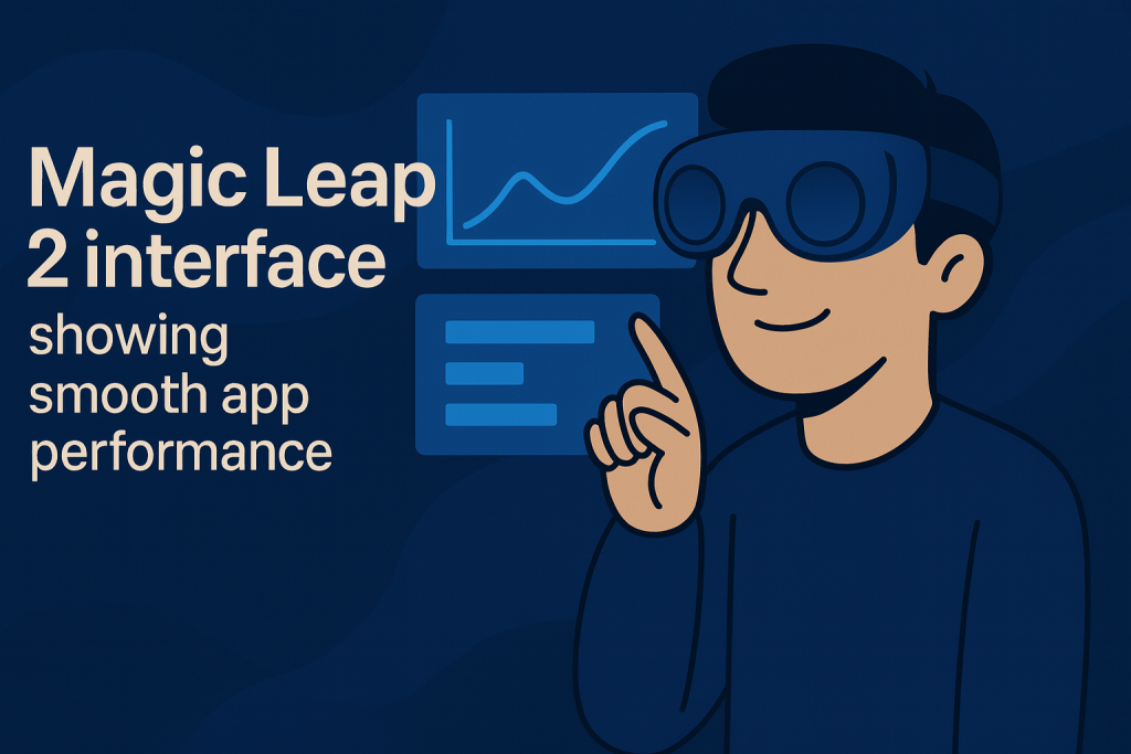 원활한 앱 성능을 보여주는 Magic Leap 2 인터페이스.
