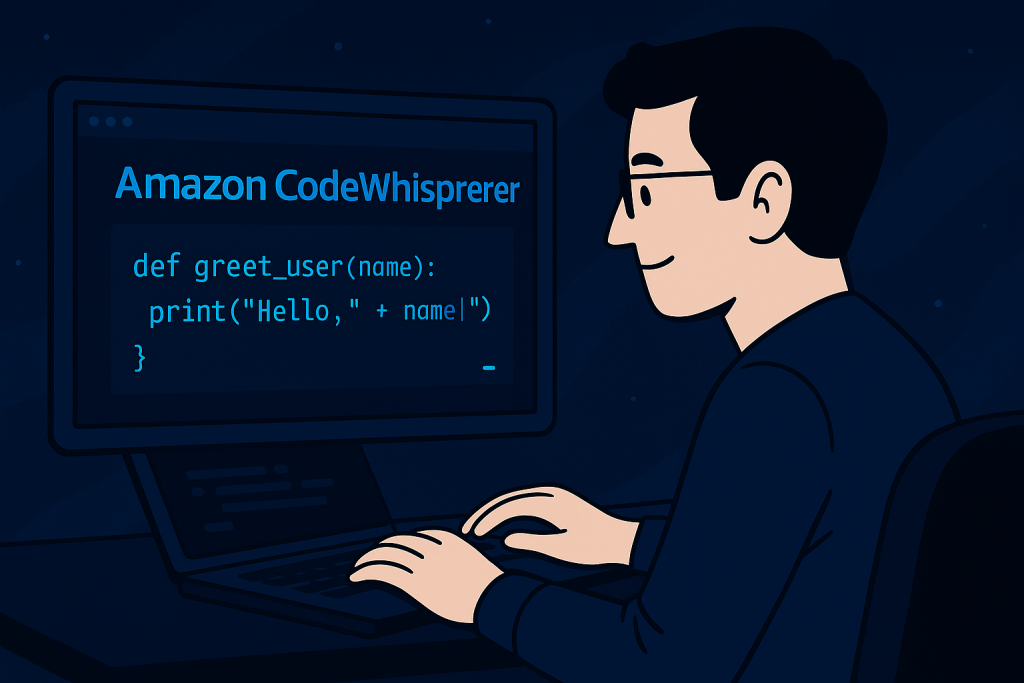 amazon codewhisperer generating code snippet live.