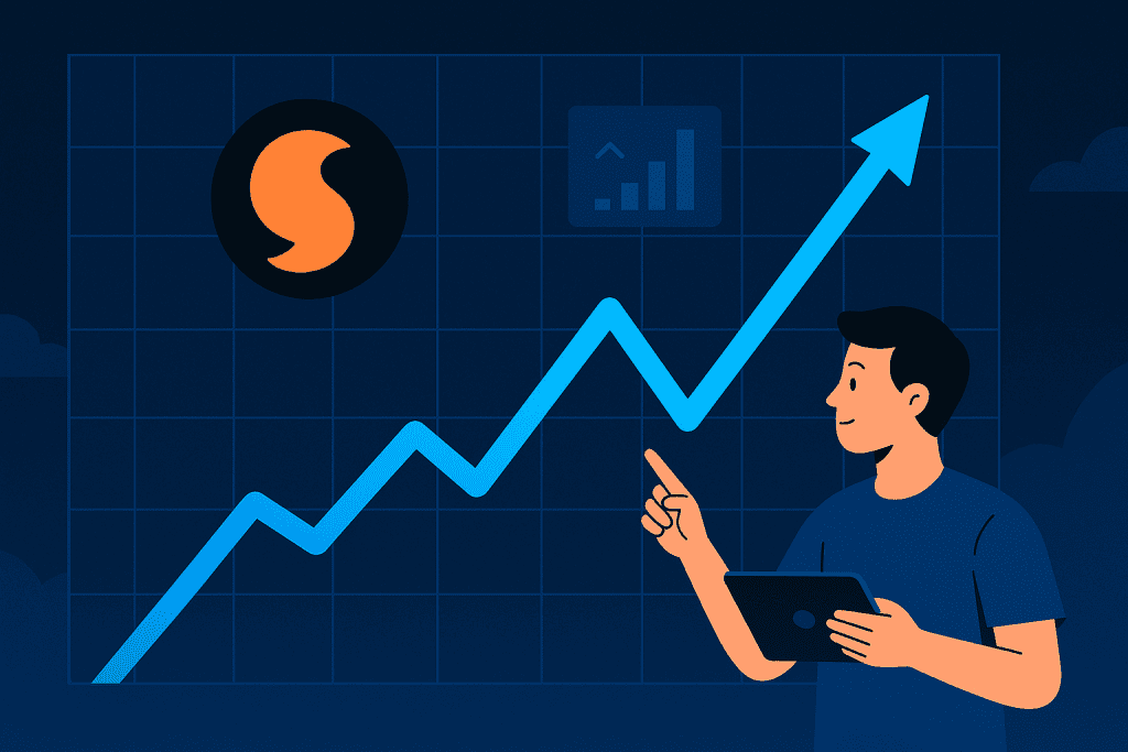 Soundhound Stock graph showing sharp increase