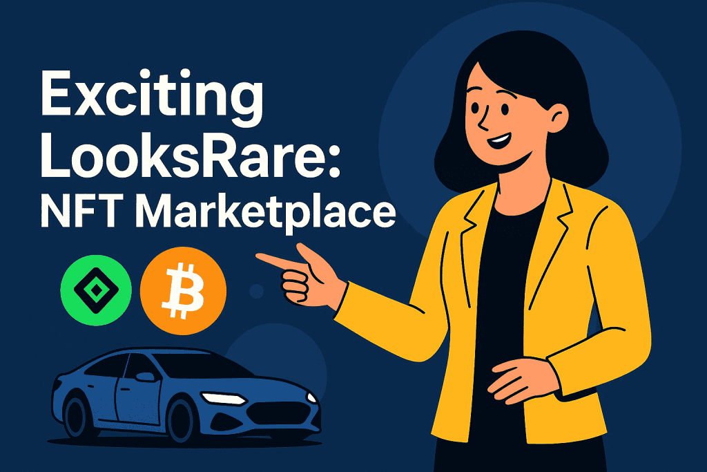 Exciting LooksRare NFT Marketplace introduction with crypto investment focus