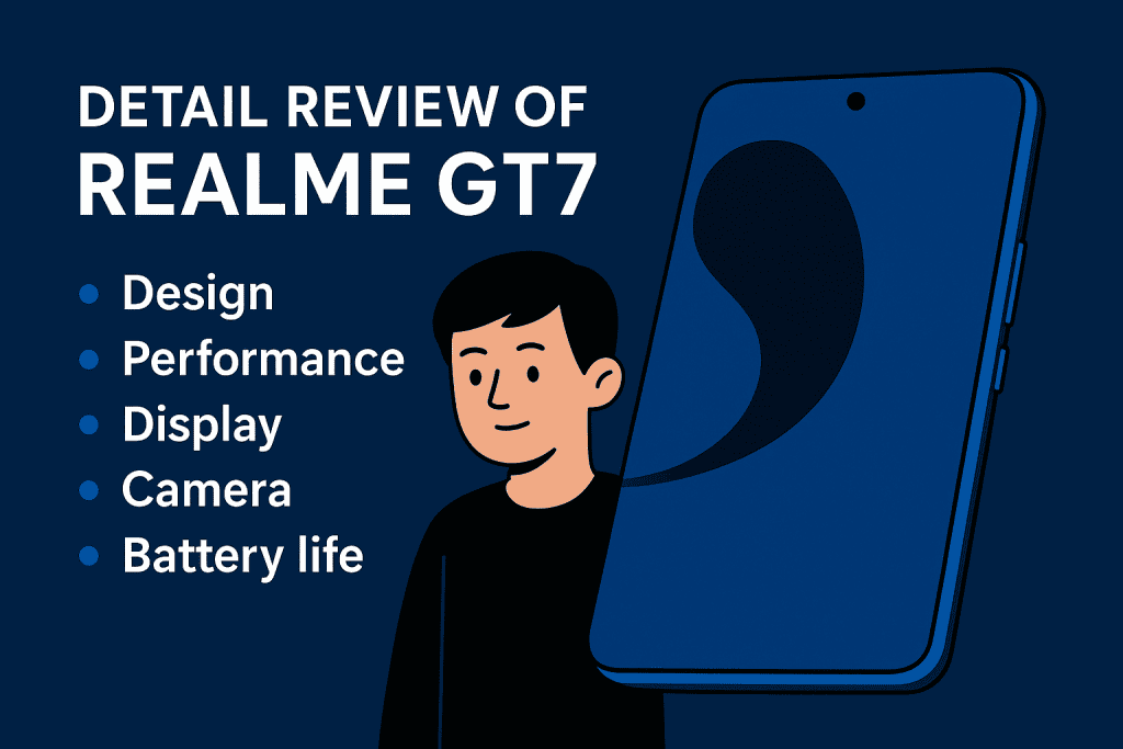 Realme GT7 detailed review visual summary.