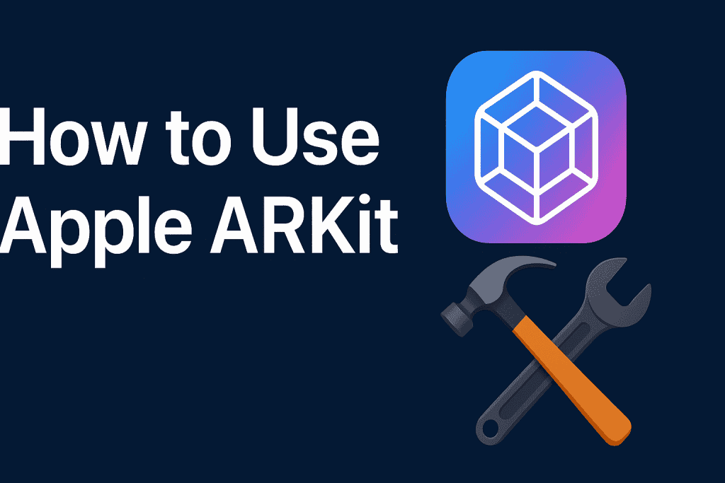 망치와 렌치 도구가 있는 Apple ARKit 로고.