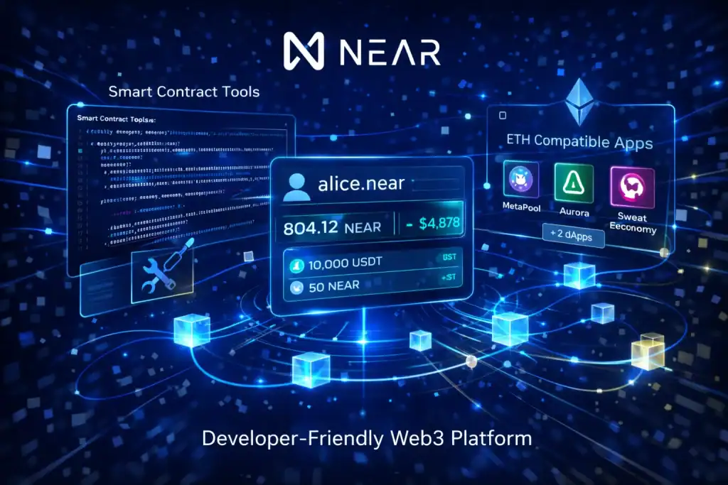 Near Protocol visualized as a developer-friendly Web3 platform