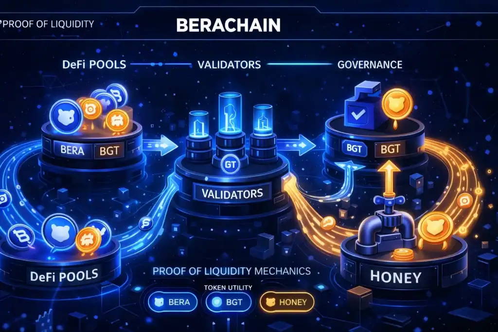 Berachain dashboard illustration displaying Proof of Liquidity