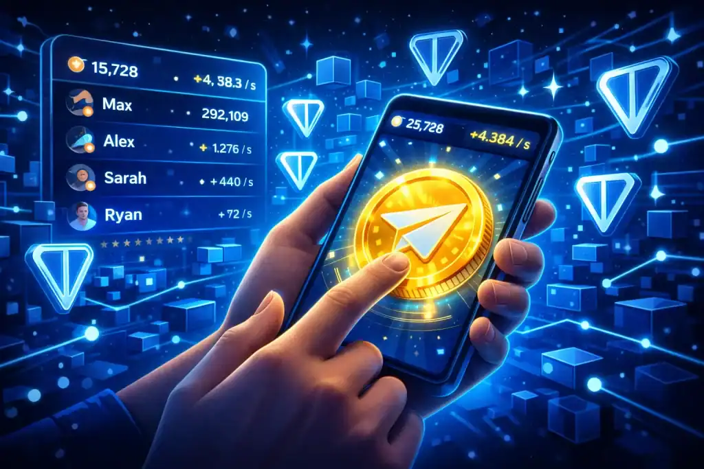 Notcoin game scene with a player