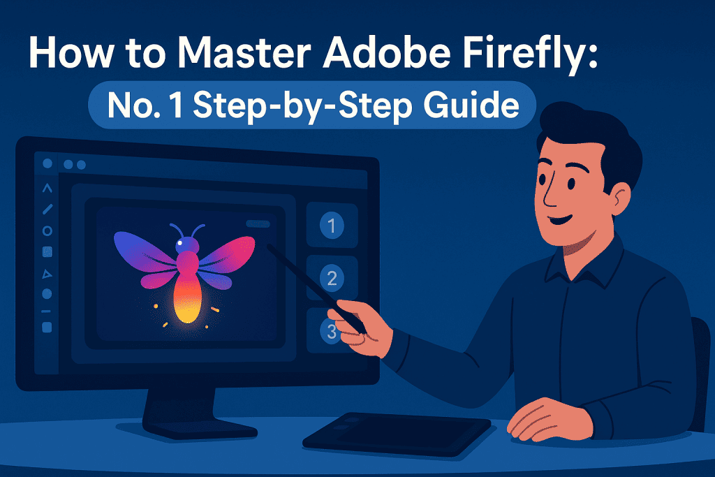 Instructor demonstrating Firefly interface with numbered steps