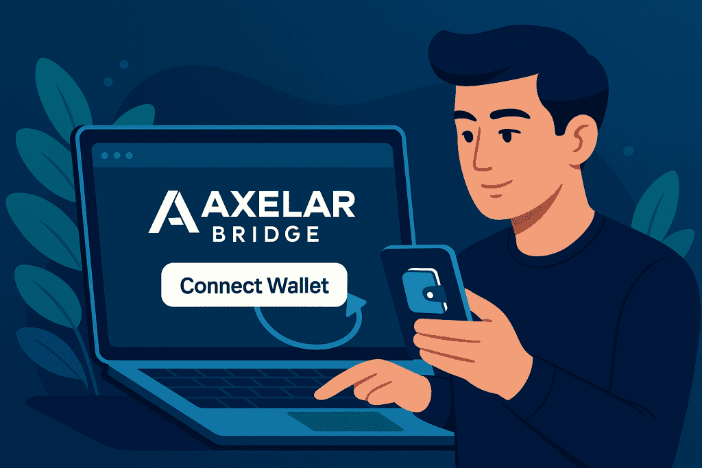 User connecting wallet to Axelar bridge