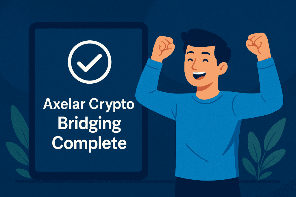 User successfully completed Axelar crypto bridging process