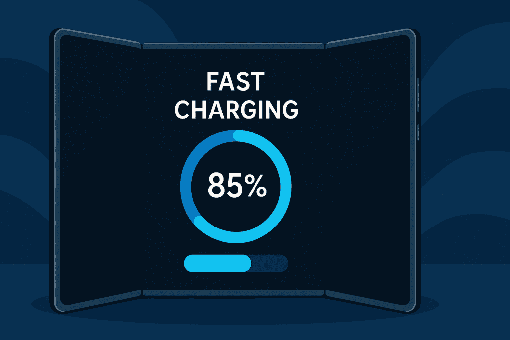 Huawei phone displaying fast-charging feature