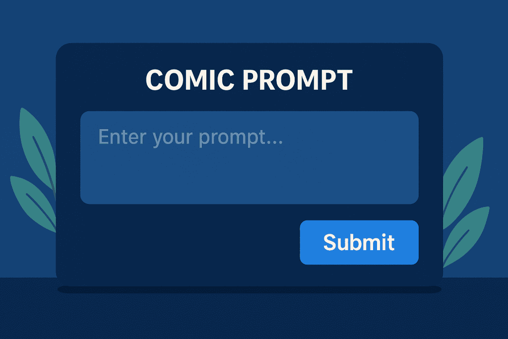 Input box for comic prompt entry