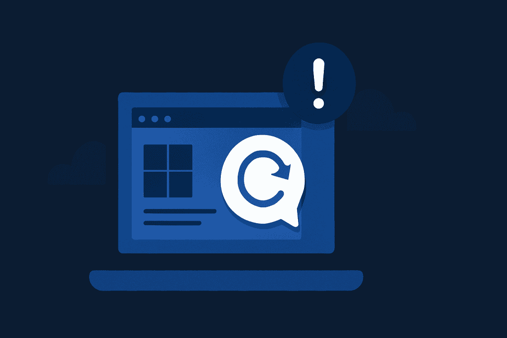 Windows update notification reminding user to install patches
