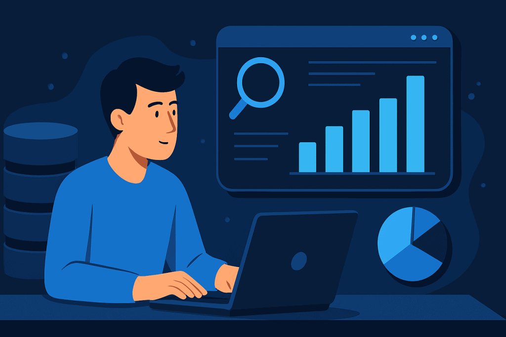 A person researching about Big Data