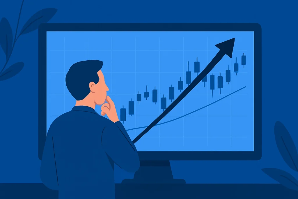 Example of chart with clear uptrend price action direction